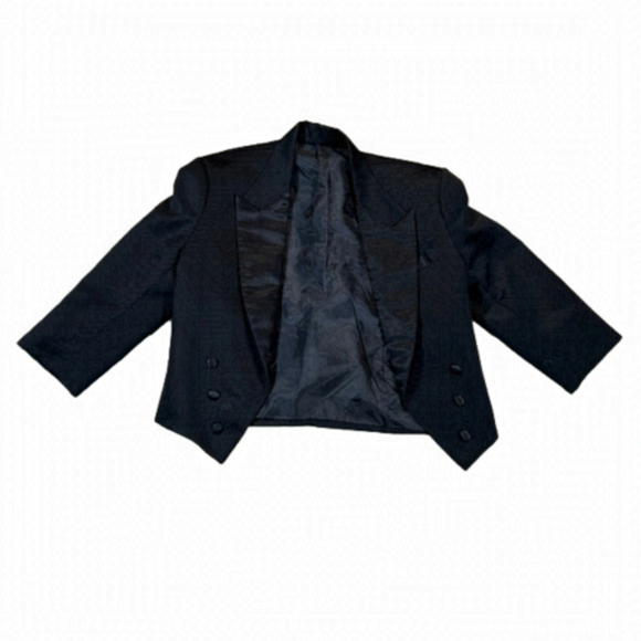 🎒superior Black Tuxedo Style Kids Blazer Size 10 YRS - Picture 3 of 6